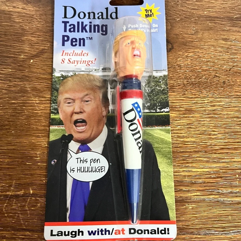 Donald Trump Talking Pen • New in Package • 8 Sayings • Funny Political Gift